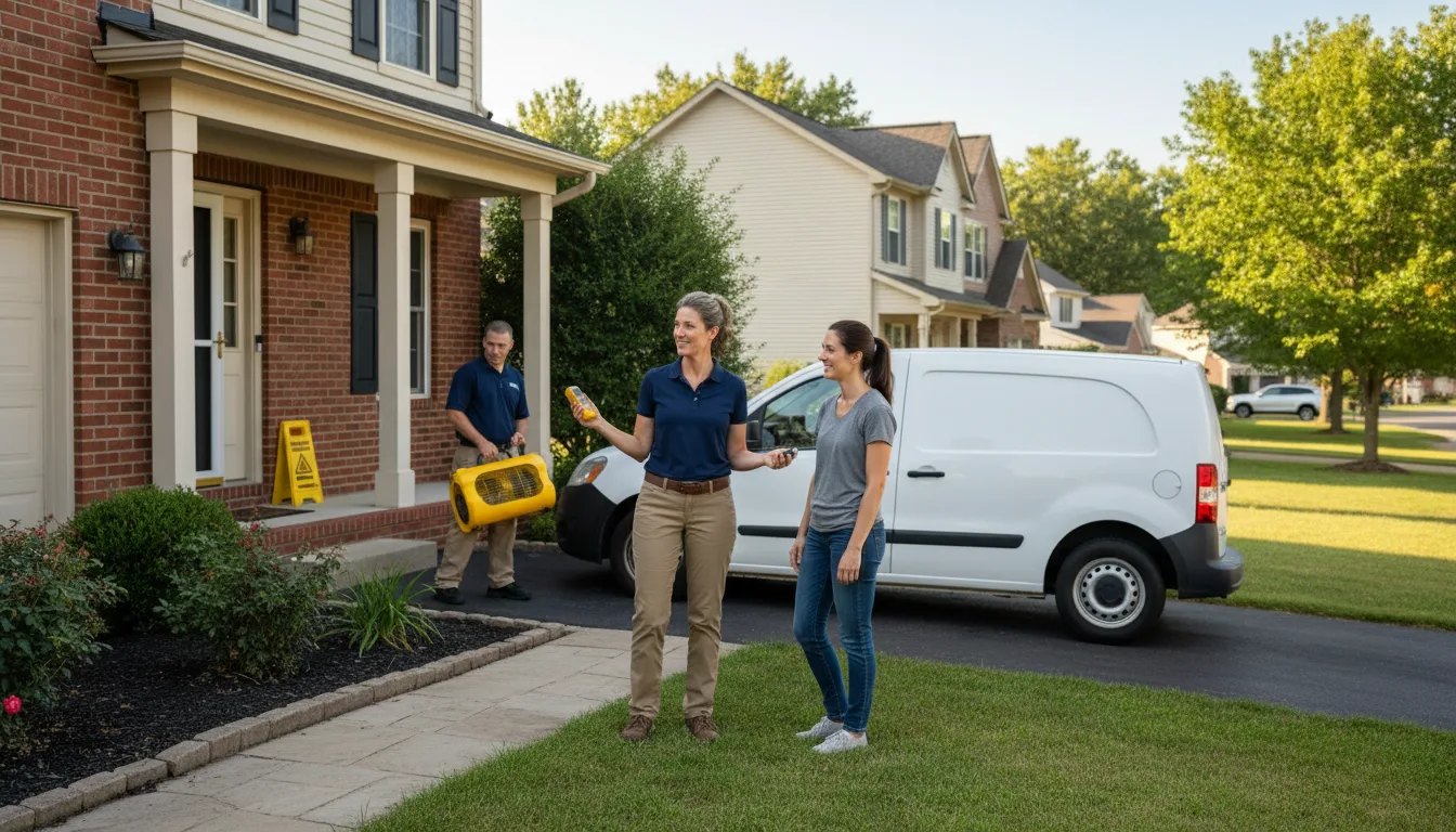 Residential water damage restoration in Sherman, MS